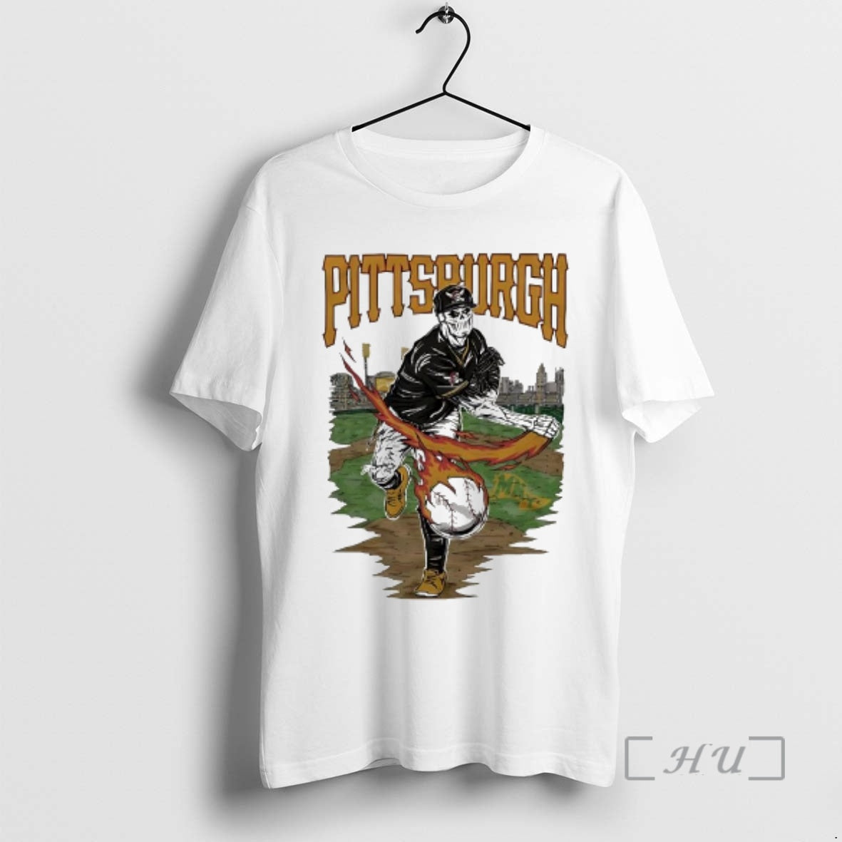 Officials Pittsburgh Pirates Skeleton Pitcher Flaming Baseball T-Shirts, Hoodie, Sweatshirt | PopFlextees.com