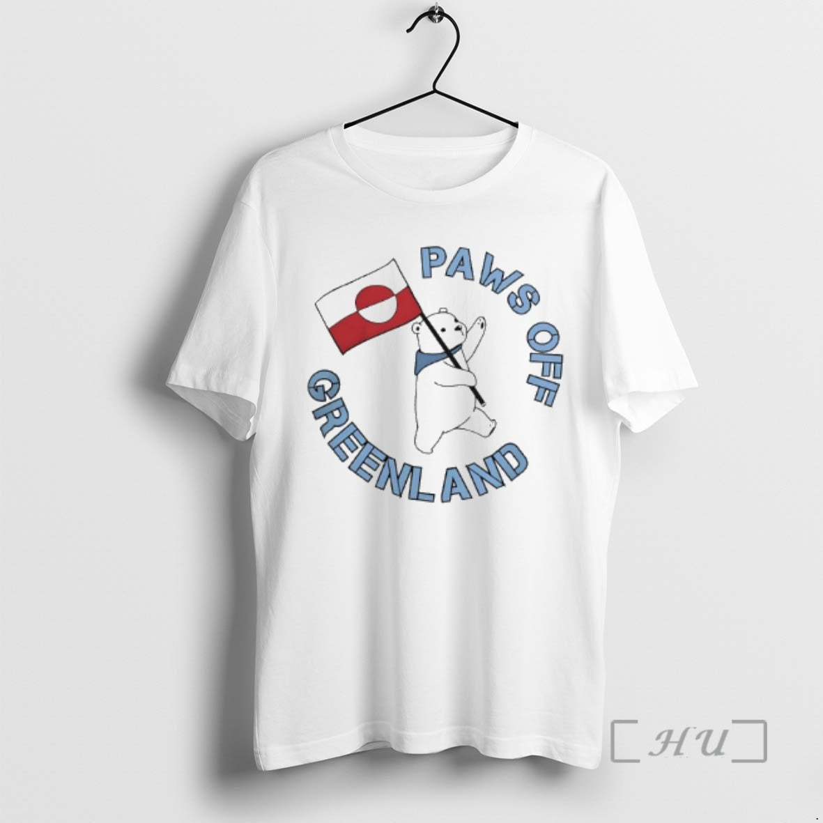 Officials Polar Bear Holding Flag Paws Off Greenland T-Shirts, Hoodie, Sweatshirt | PopFlextees.com