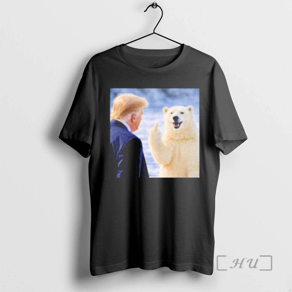 Officials Polar Bear Middle Finger Trump Anti Ice T-Shirts, Hoodie, Sweatshirt | PopFlextees.com