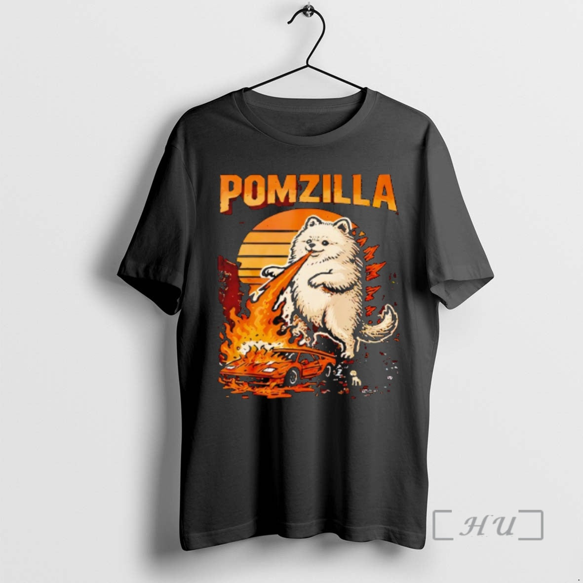 Officials Pomzilla Pomeranian Dog Monster Pom Dog Lover Vintage T-Shirts, Hoodie, Sweatshirt | PopFlextees.com