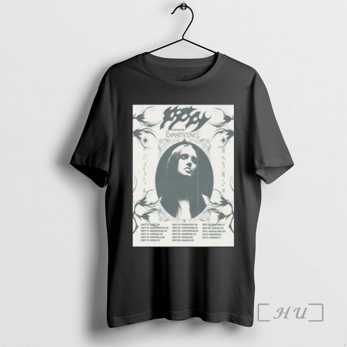 Officials Poppy Eu And Uk Tour 2026 With Supporting Evanescence Schedule Dates List Wall Circle T-Shirts, Hoodie, Sweatshirt