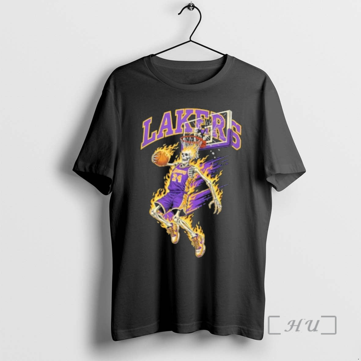 Officials Premium Los Angeles Lakers Mens Basketball Skeleton Player Fire T-Shirts, Hoodie, Sweatshirt | PopFlextees.com