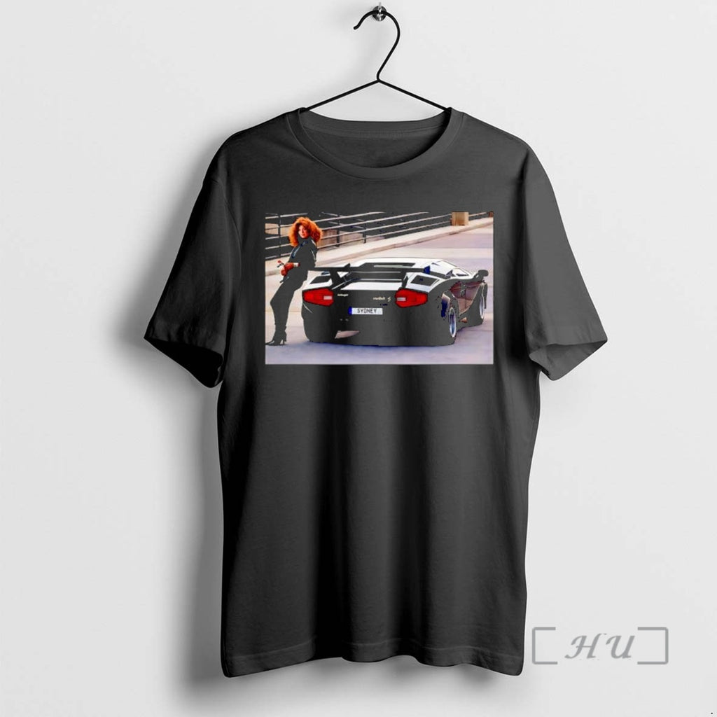 Officials Premium Sydney Sweeney Countach Supercar T-Shirts, Hoodie, Sweatshirt | PopFlextees.com