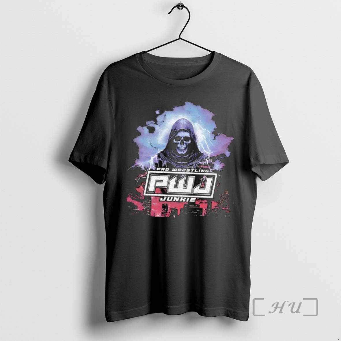 Officials Pro Wrestling Pwj Junkie Skeleton Graphic T-Shirts, Hoodie, Sweatshirt | PopFlextees.com
