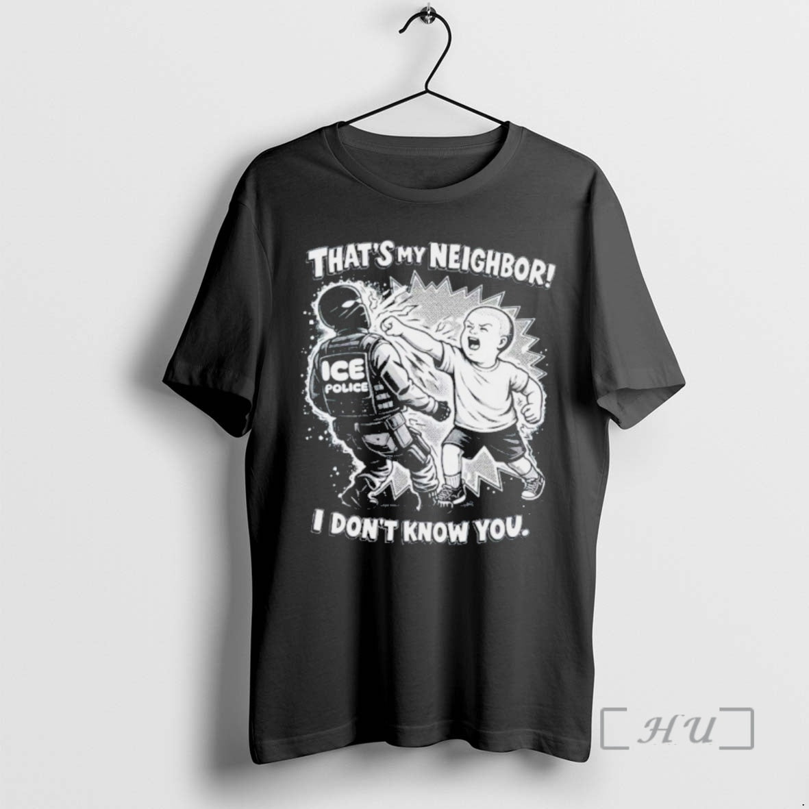 Officials Punch Out Ice Police Thats My Neighboor I Dont Know You Premium T Shirts Hoodie, Sweatshirt | PopFlextees.com