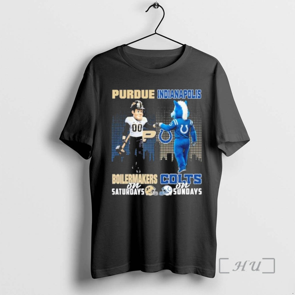 Officials Purdue Boilermakers Vs Indianapolis Colts Mascot On Saturdays And On Sundays Premium T Shirts Hoodie, Sweatshirt