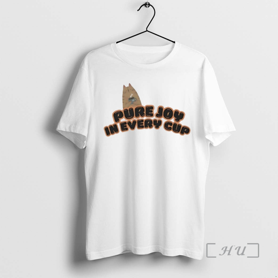 Officials Pure Joy In Every Cup Cat Coffee Meme T-Shirts, Hoodie, Sweatshirt | PopFlextees.com