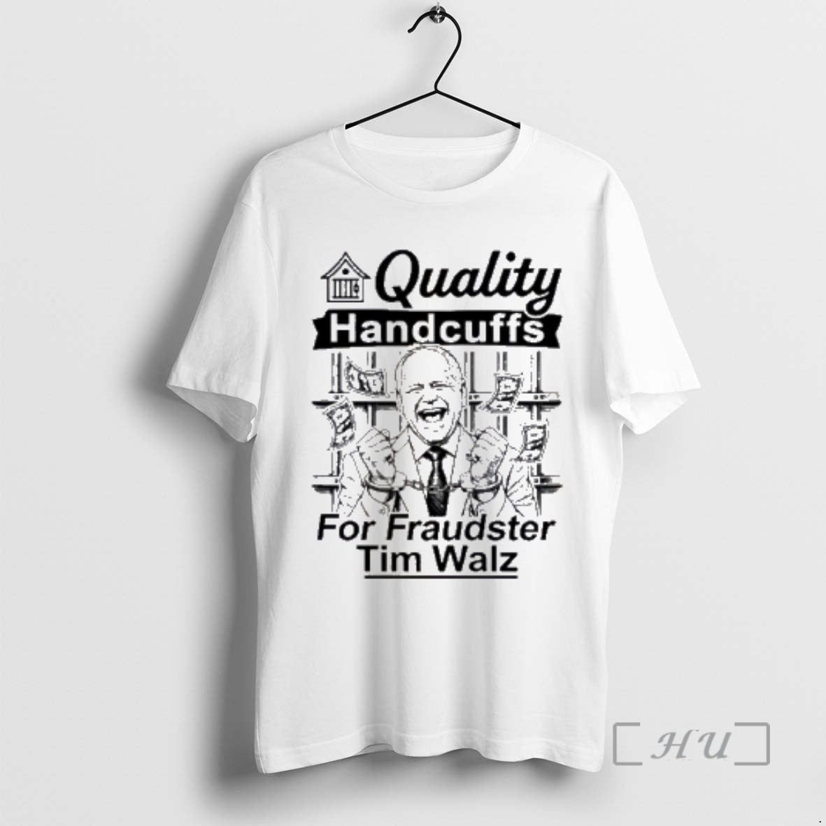 Officials Quality Handcuffs For Fraudster Tim Walz T-Shirts, Hoodie, Sweatshirt | PopFlextees.com