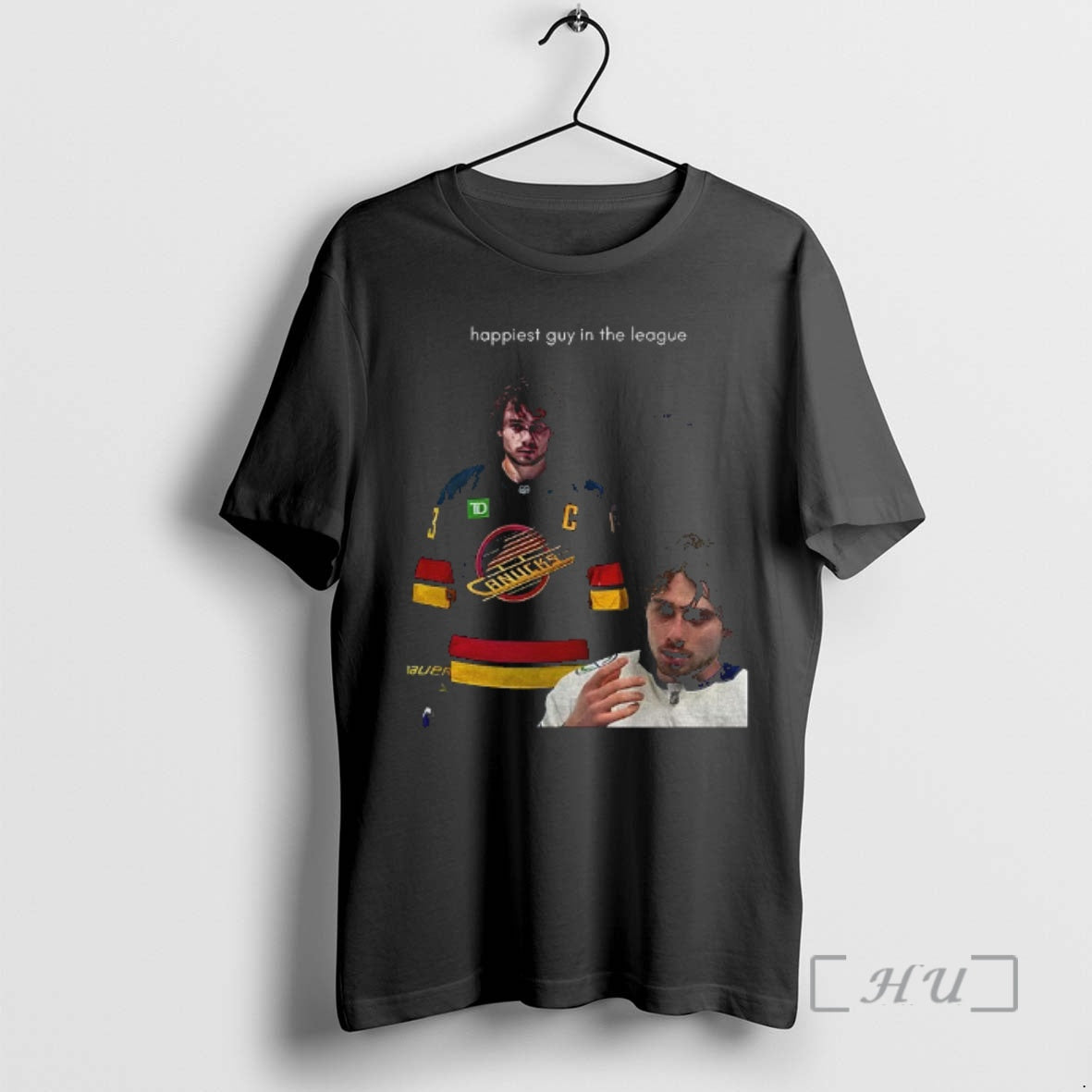 Officials Quinn Hughes Happiest Guy In The League T-Shirts, Hoodie, Sweatshirt | PopFlextees.com