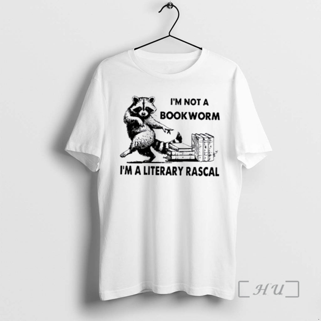Officials Raccoon Im Not A Bookworm Im A Literary Rascal T-Shirts, Hoodie, Sweatshirt | PopFlextees.com