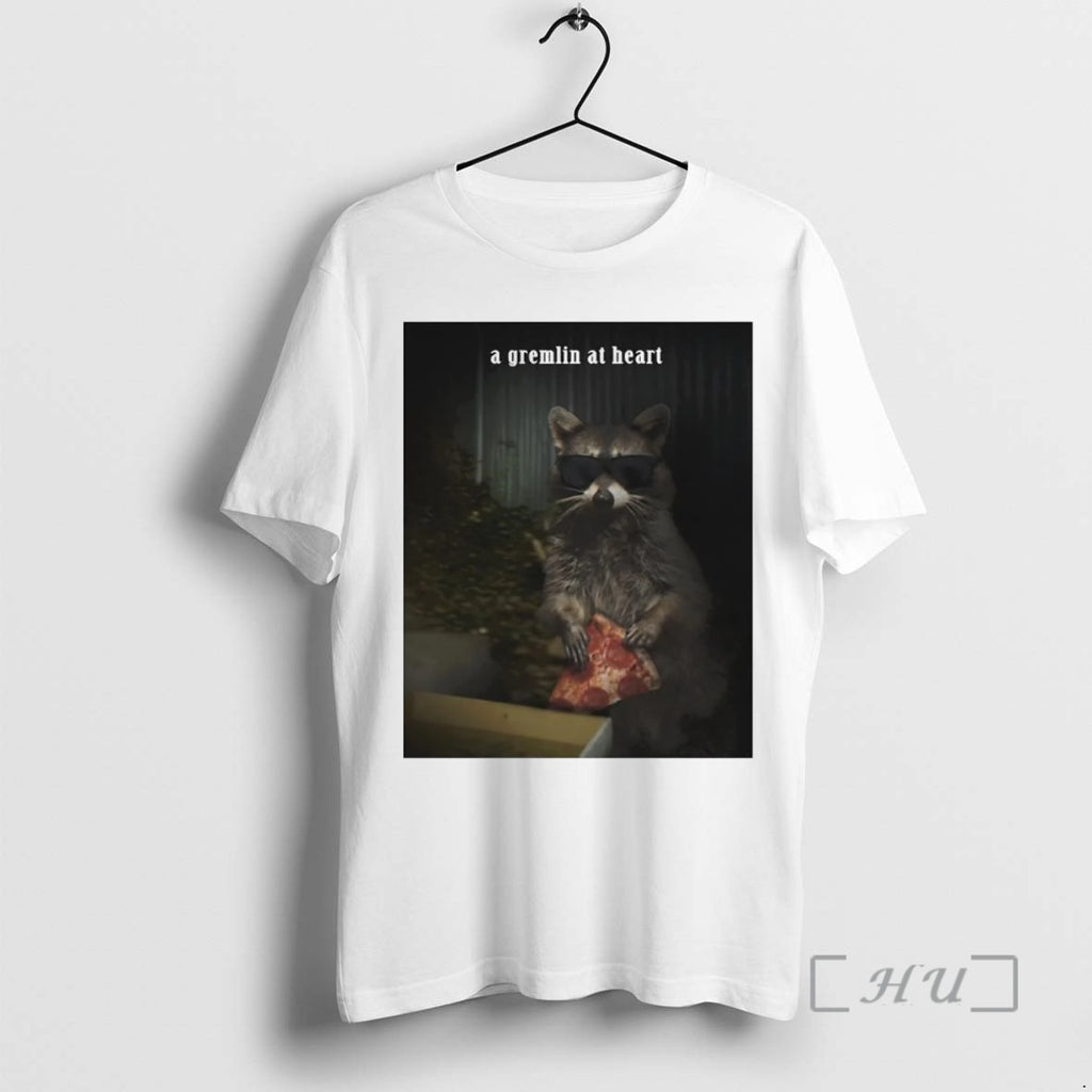 Officials Raccoon Eating Pizza A Gremlin At Heart T-Shirts, Hoodie, Sweatshirt | PopFlextees.com