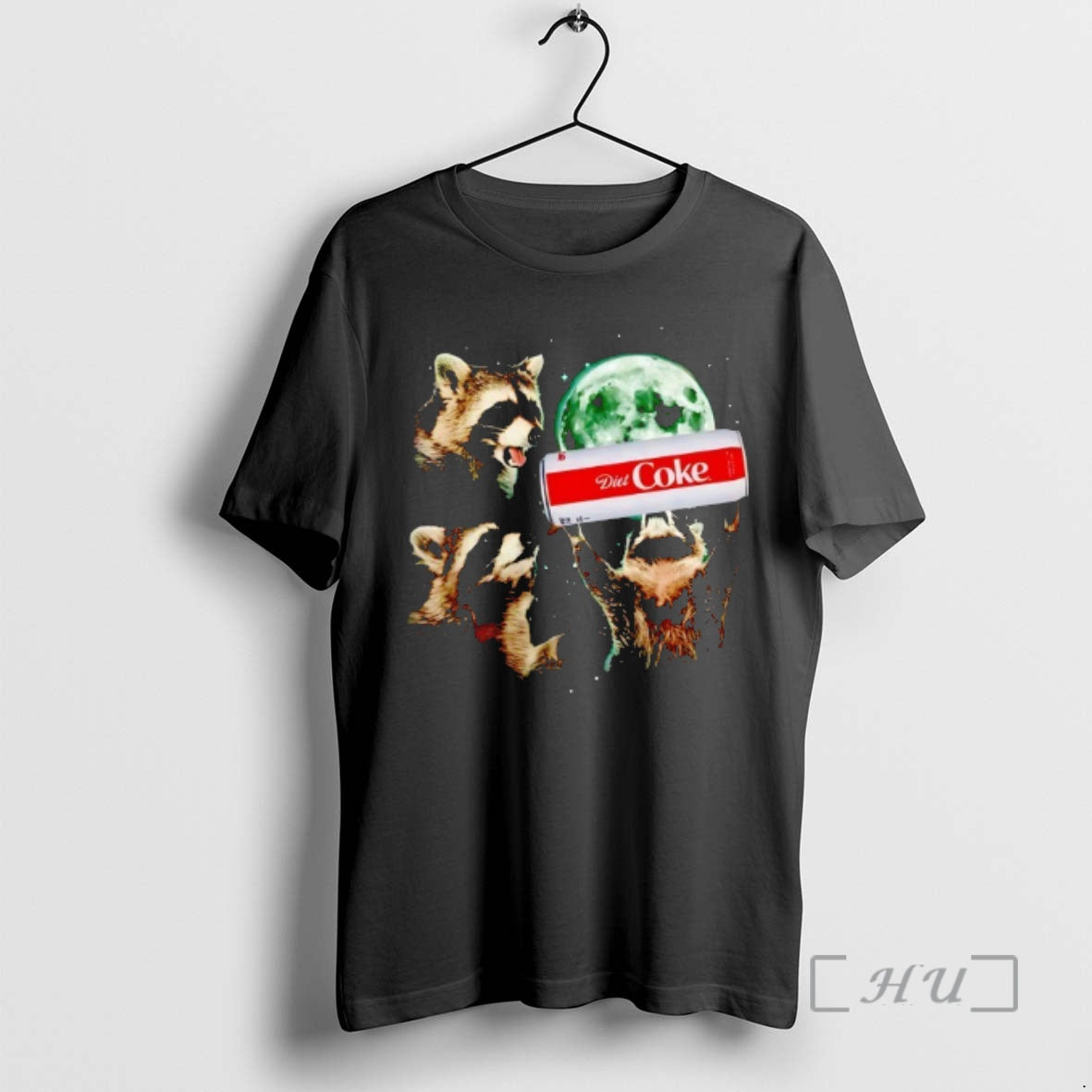 Officials Raccoon Holding Diet Coke The Moon Graphic T-Shirts, Hoodie, Sweatshirt | PopFlextees.com