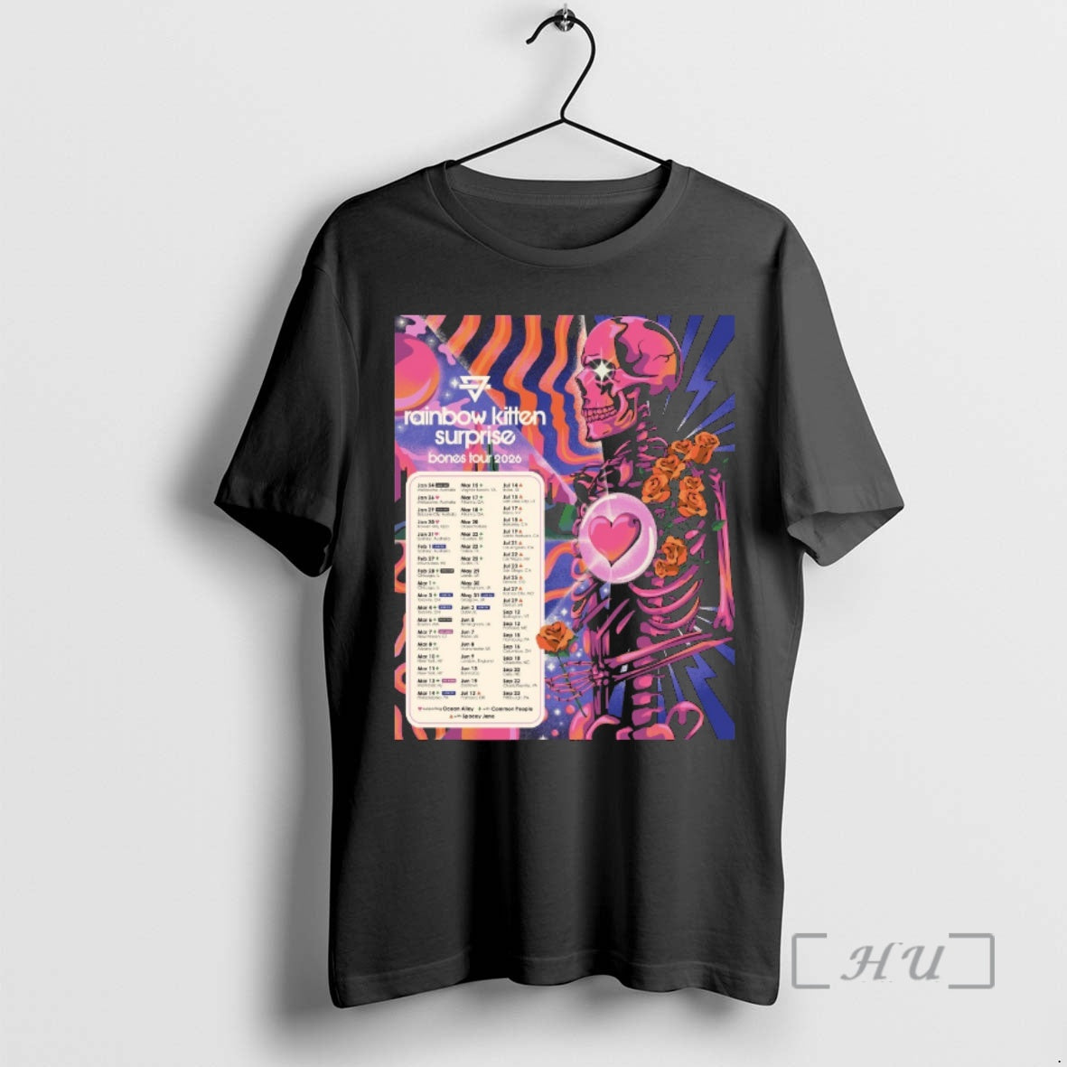 Officials Rainbow Kitten Surprise 2026 Bones Tour T-Shirts, Hoodie, Sweatshirt