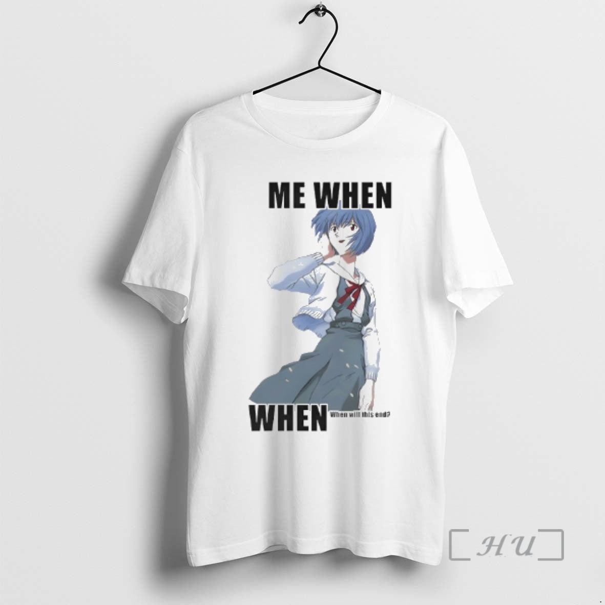 Officials Rei Ayanami Me When When When Will This End T-Shirts, Hoodie, Sweatshirt | PopFlextees.com