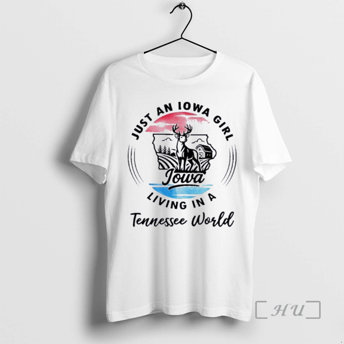 Officials Reindeer Just An Iowa Girl Living In A Tennessee World Premium T Shirts Sweater Hoodie, Sweatshirt