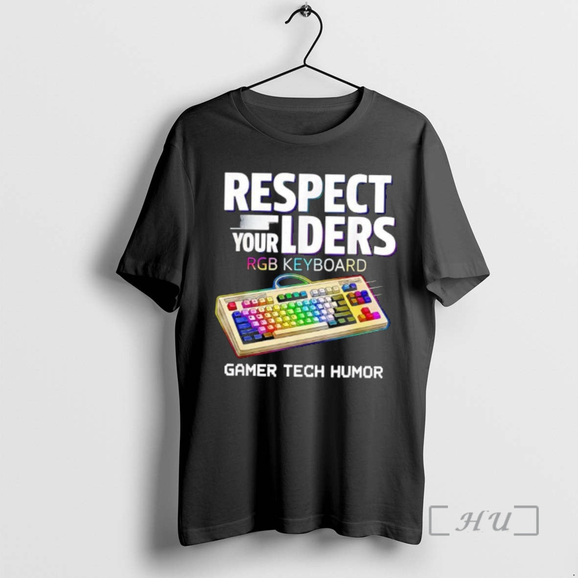Officials Respect Your Elders Rgb Keyboard Gamer Tech Humor T-Shirts, Hoodie, Sweatshirt | PopFlextees.com