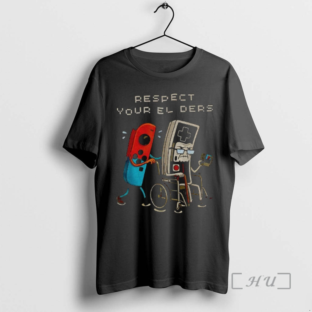 Officials Respect Your Elders Retro Gaming Funny T-Shirts, Hoodie, Sweatshirt | PopFlextees.com