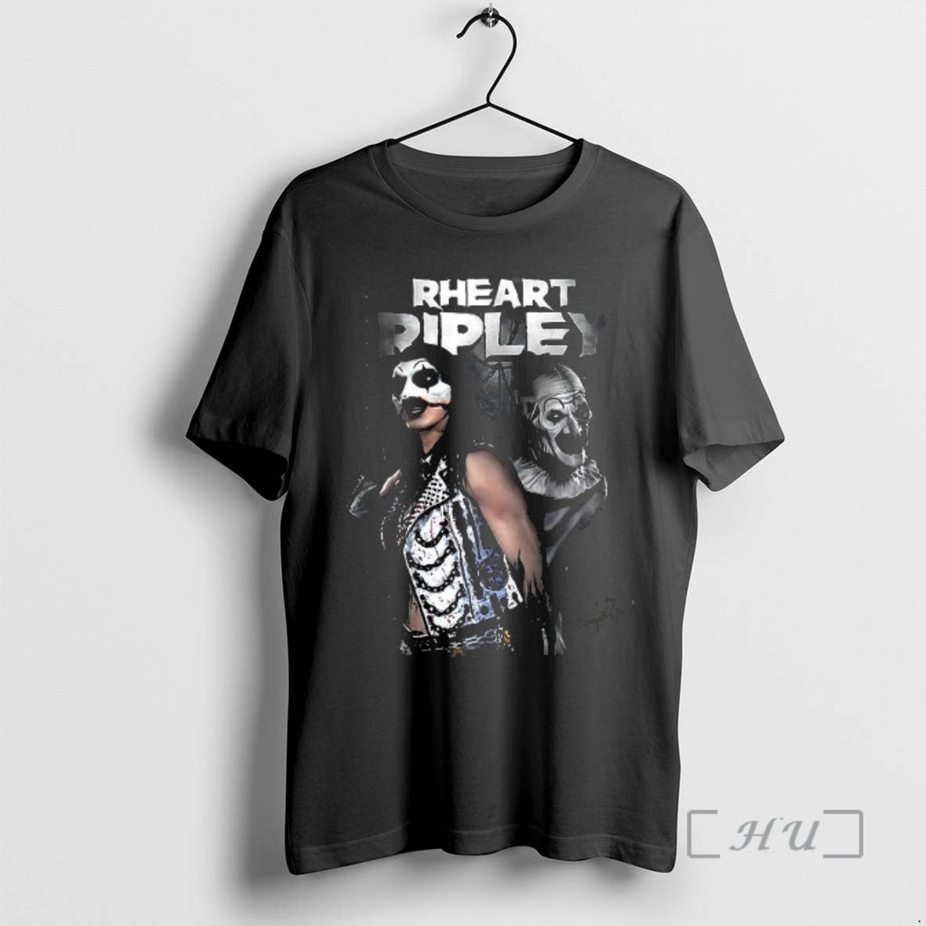 Officials Rhea Ripley And Terrifier Mask T-Shirts, Hoodie, Sweatshirt | PopFlextees.com