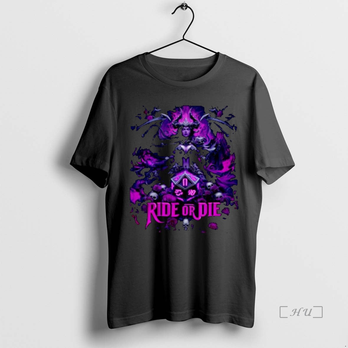Officials Ride Or Die Demoness Skull Dnd Gaming Ornaments T-Shirts, Hoodie, Sweatshirt | PopFlextees.com