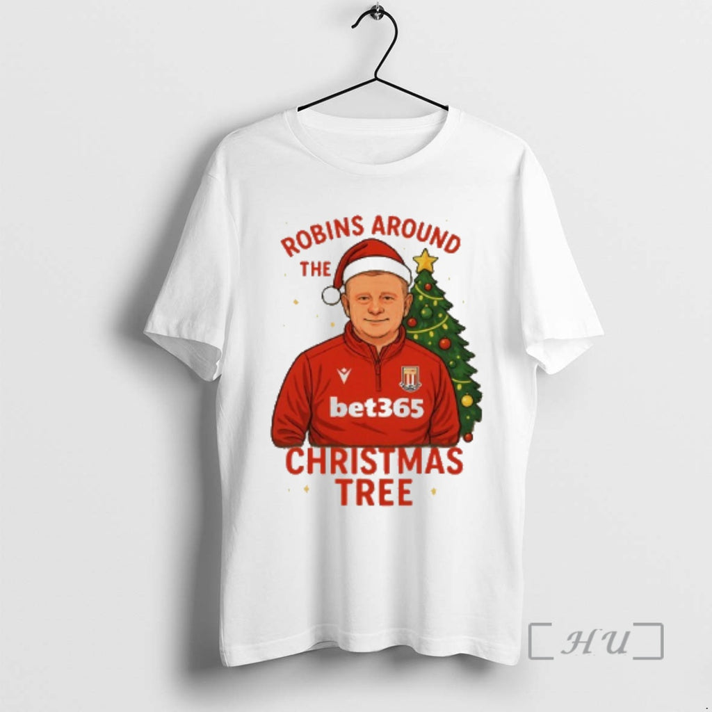 Officials Robins Around The Christmas Tree T-Shirts, Hoodie, Sweatshirt | PopFlextees.com