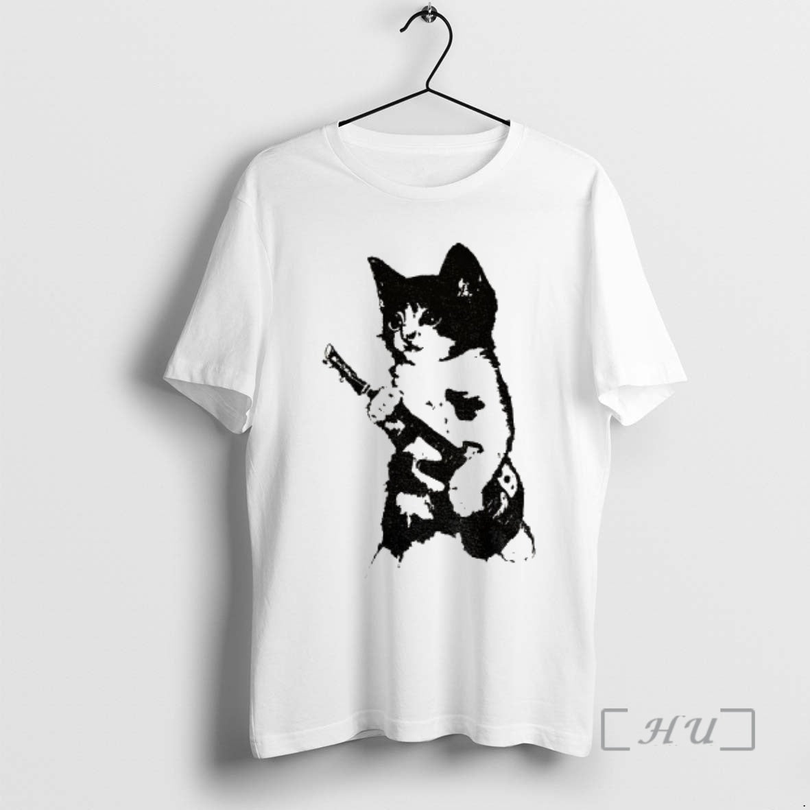 Officials Rockstar Kitten Holding Gun Vintage T-Shirts, Hoodie, Sweatshirt | PopFlextees.com