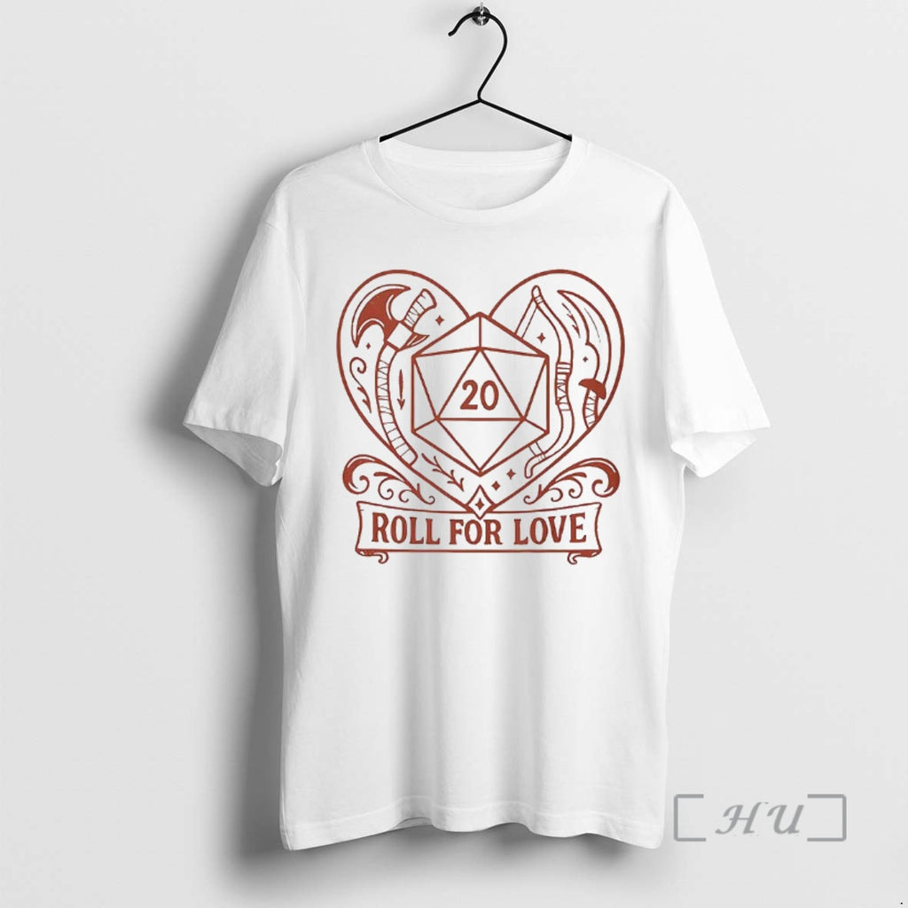 Officials Roll For Love 20 Sided Dice Dungeons And Dragons T-Shirts, Hoodie, Sweatshirt | PopFlextees.com