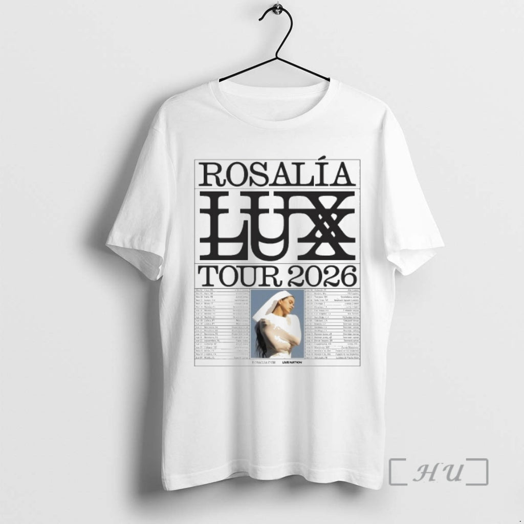 Officials Rosalia Lux Tour 2026 Europe And Uk And North American Dates Premium T Shirts Hoodie, Sweatshirt | PopFlextees.com