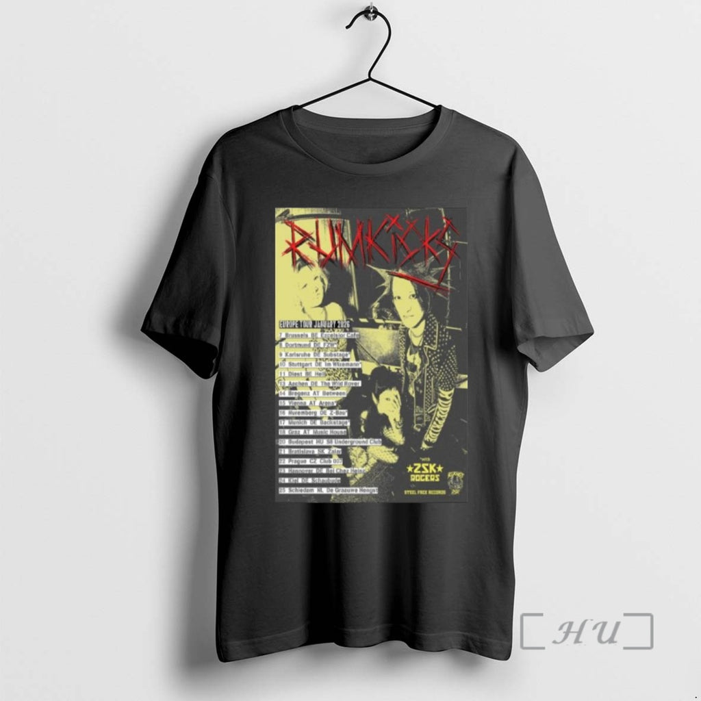 Officials Rumkicks Europe Tour January 2026 T-Shirts, Hoodie, Sweatshirt | PopFlextees.com