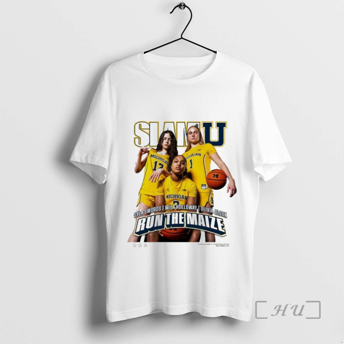 Officials Slam Cover Michigan Wbb Syla Swords Mila Holloway And Olivia Olson Premium T Shirts Hoodie, Sweatshirt