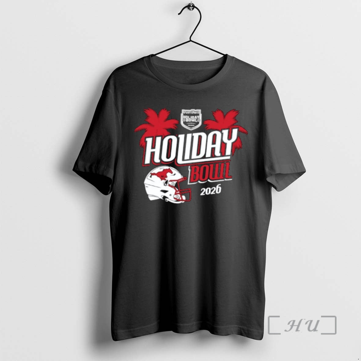 Officials Smu Mustangs 2025 Trust Will Holiday Bowl Helmet T-Shirts, Hoodie, Sweatshirt | PopFlextees.com