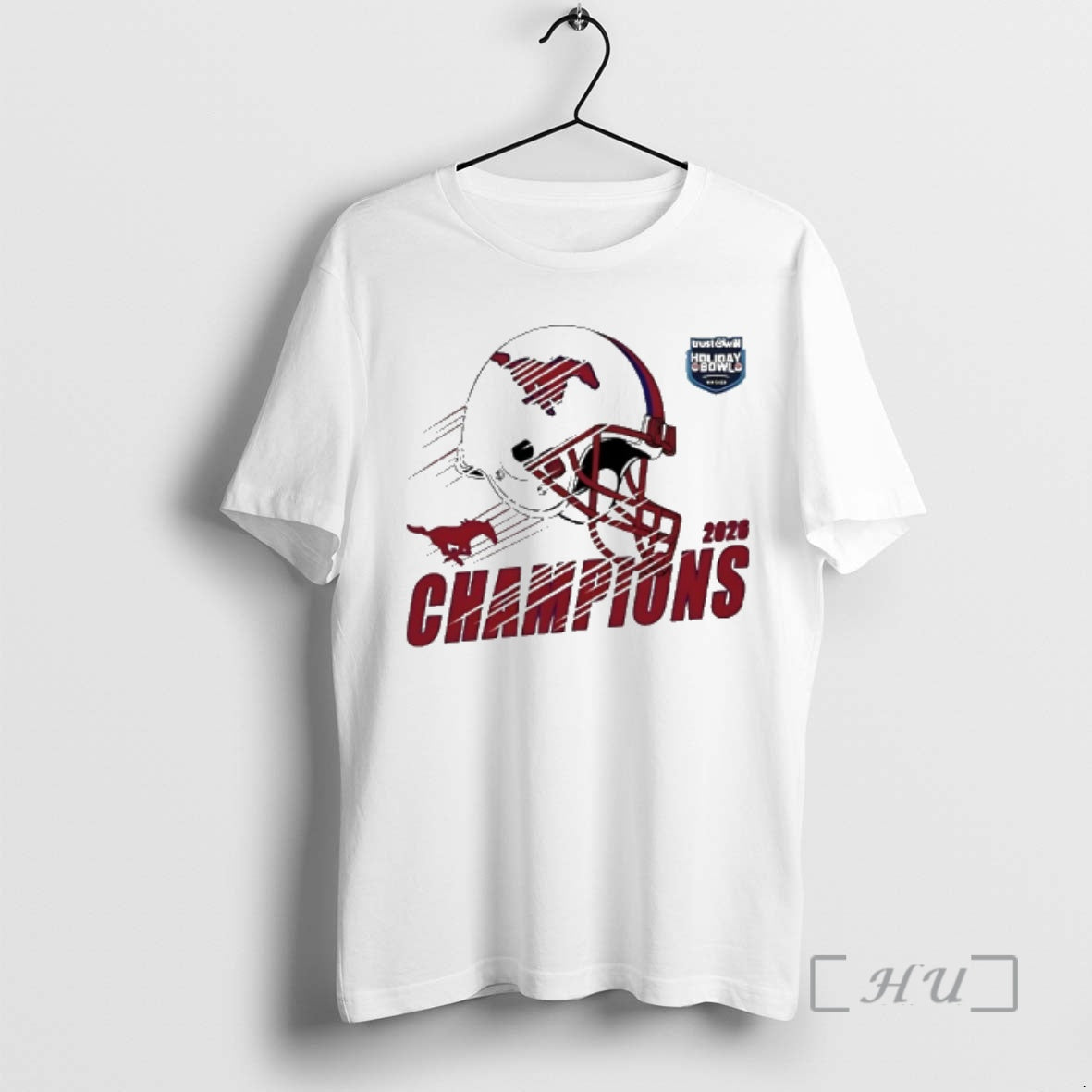 Officials Smu Mustangs Football Holiday Bowl Champions Helmet 2026 T-Shirts, Hoodie, Sweatshirt | PopFlextees.com
