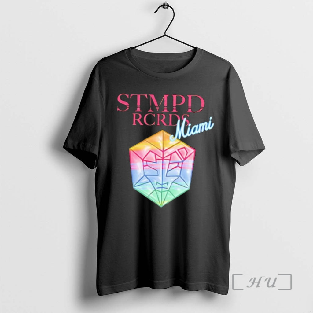Officials Stmpd Rcrds Miami Colorful Geometric Prism Head T-Shirts, Hoodie, Sweatshirt | PopFlextees.com
