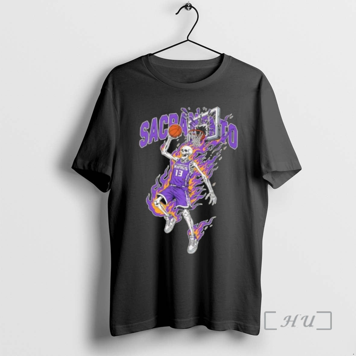 Officials Sacramento Kings Mens Basketball Skeleton Player Fire T-Shirts, Hoodie, Sweatshirt | PopFlextees.com