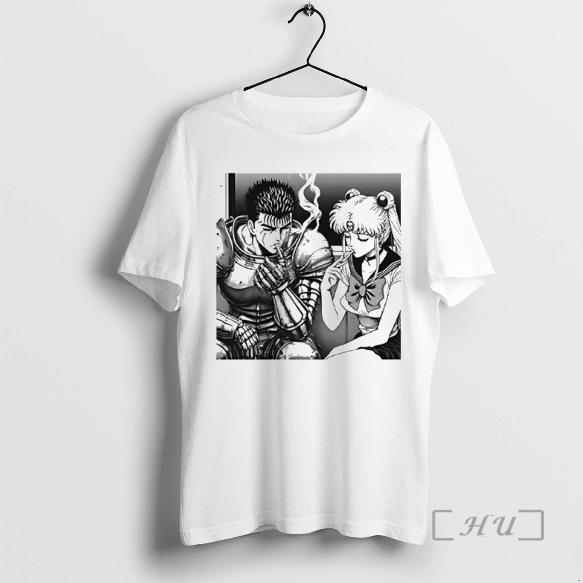 Officials Sailor Moon X Berserk Smoking Anime Graphic T-Shirts, Hoodie, Sweatshirt | PopFlextees.com