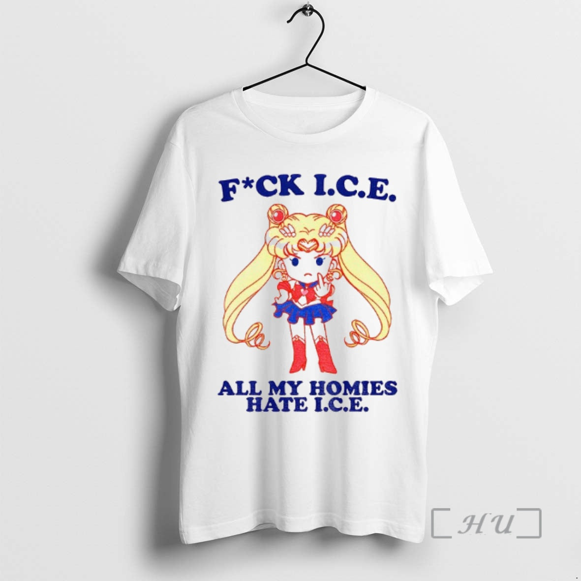 Officials Sailor Moon Middle Finger Fuck Ice All My Homies Hate Ice Premium T Shirts Hoodie, Sweatshirt | PopFlextees.com