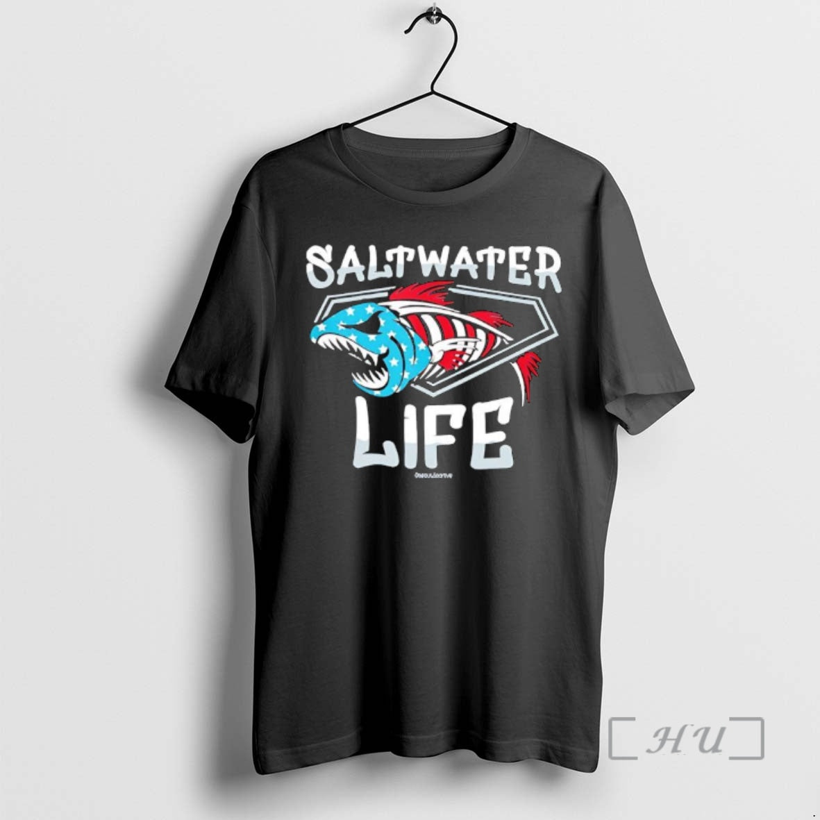 Officials Saltwater Water Life American Flag Fish Graphic T-Shirts, Hoodie, Sweatshirt | PopFlextees.com