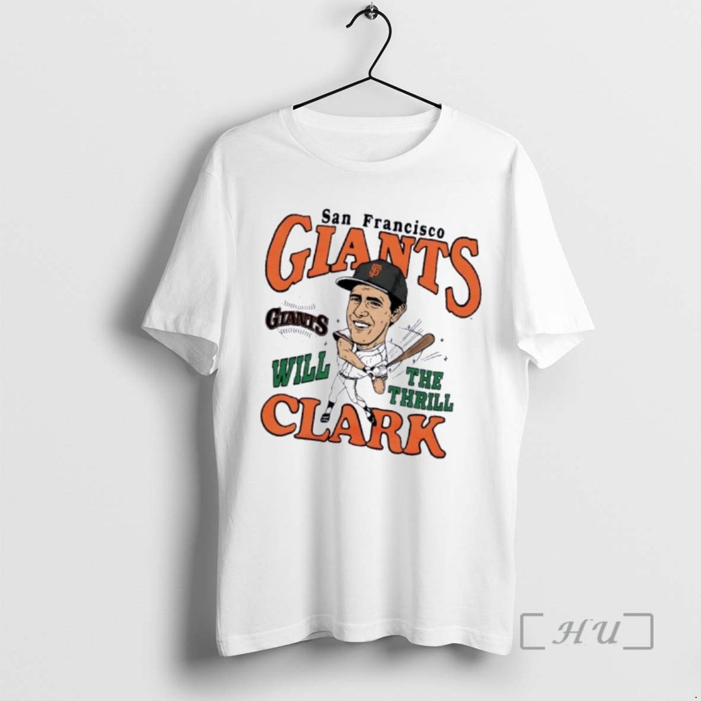 Officials San Francisco Giants The Thrill Will Clark Caricature T-Shirts, Hoodie, Sweatshirt | PopFlextees.com