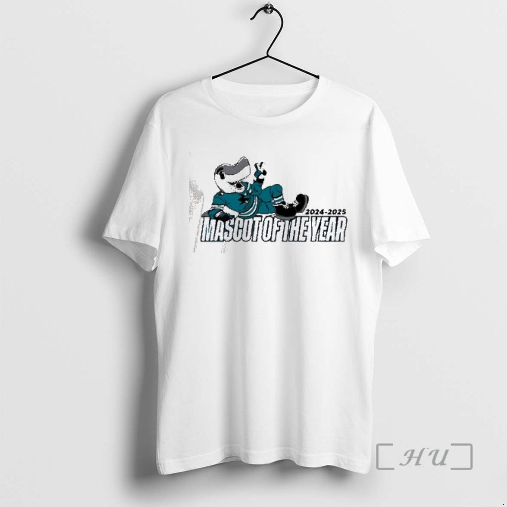 Officials San Jose Sharks 2025 Mascot Of The Year Sharkie T-Shirts, Hoodie, Sweatshirt | PopFlextees.com