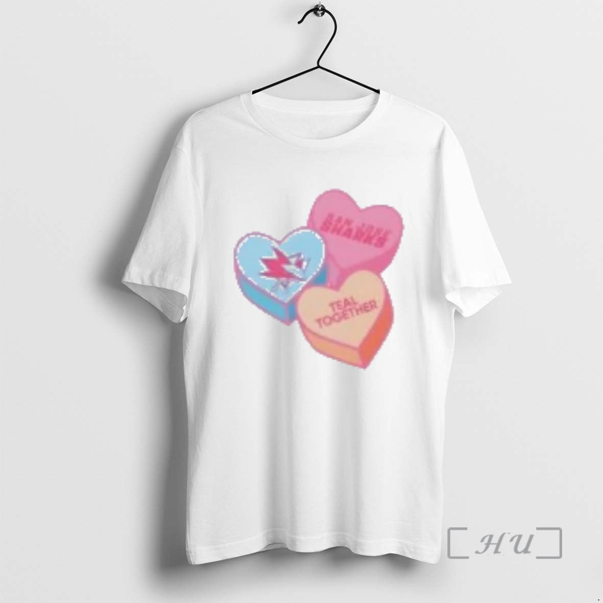 Officials San Jose Sharks Teal Together Candy Heart Valentines Day T-Shirts, Hoodie, Sweatshirt | PopFlextees.com