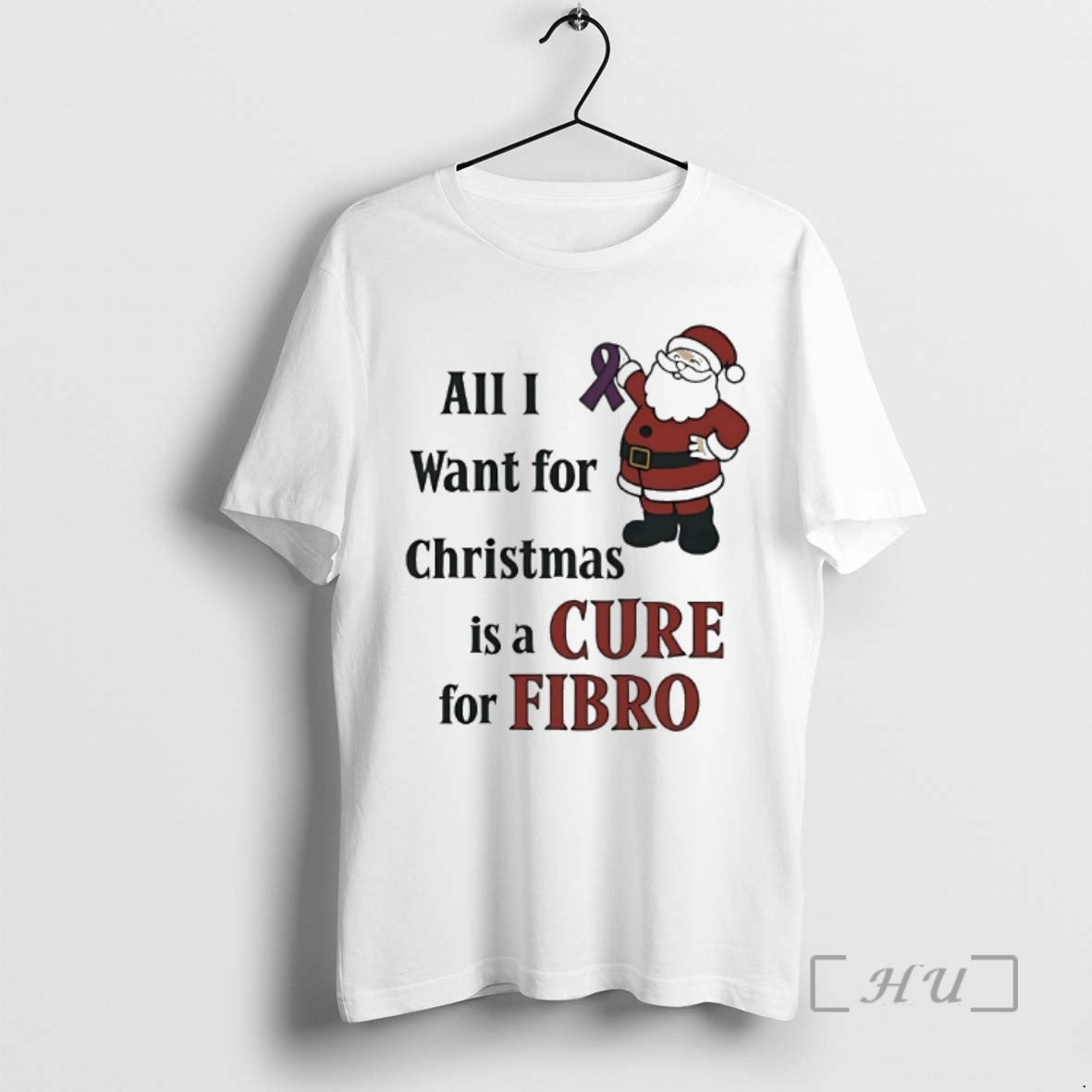 Officials Santa Claus All I Want For Christmas Is A Cure For Fibro Premium T-Shirts, Hoodie, Sweatshirt | PopFlextees.com