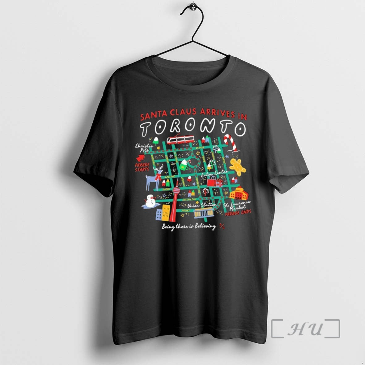 Officials Santa Claus Arrives In Toronto Parade Map T-Shirts, Hoodie, Sweatshirt | PopFlextees.com