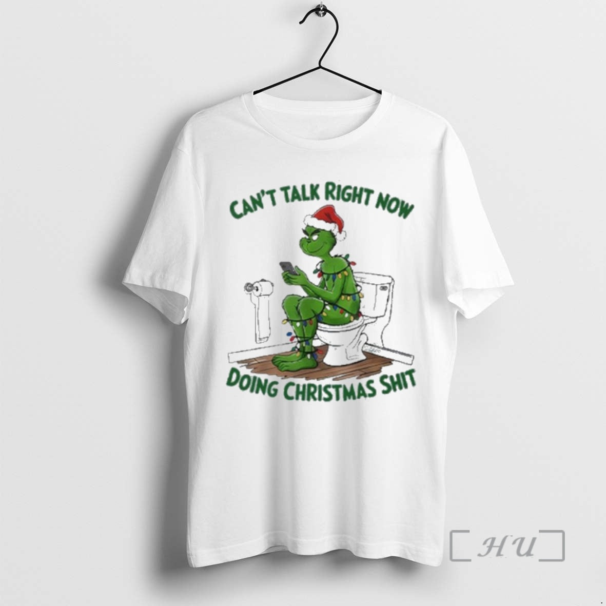 Officials Santa Grinch Cant Talk Right Now Doing Christmas Shit T-Shirts, Hoodie, Sweatshirt | PopFlextees.com