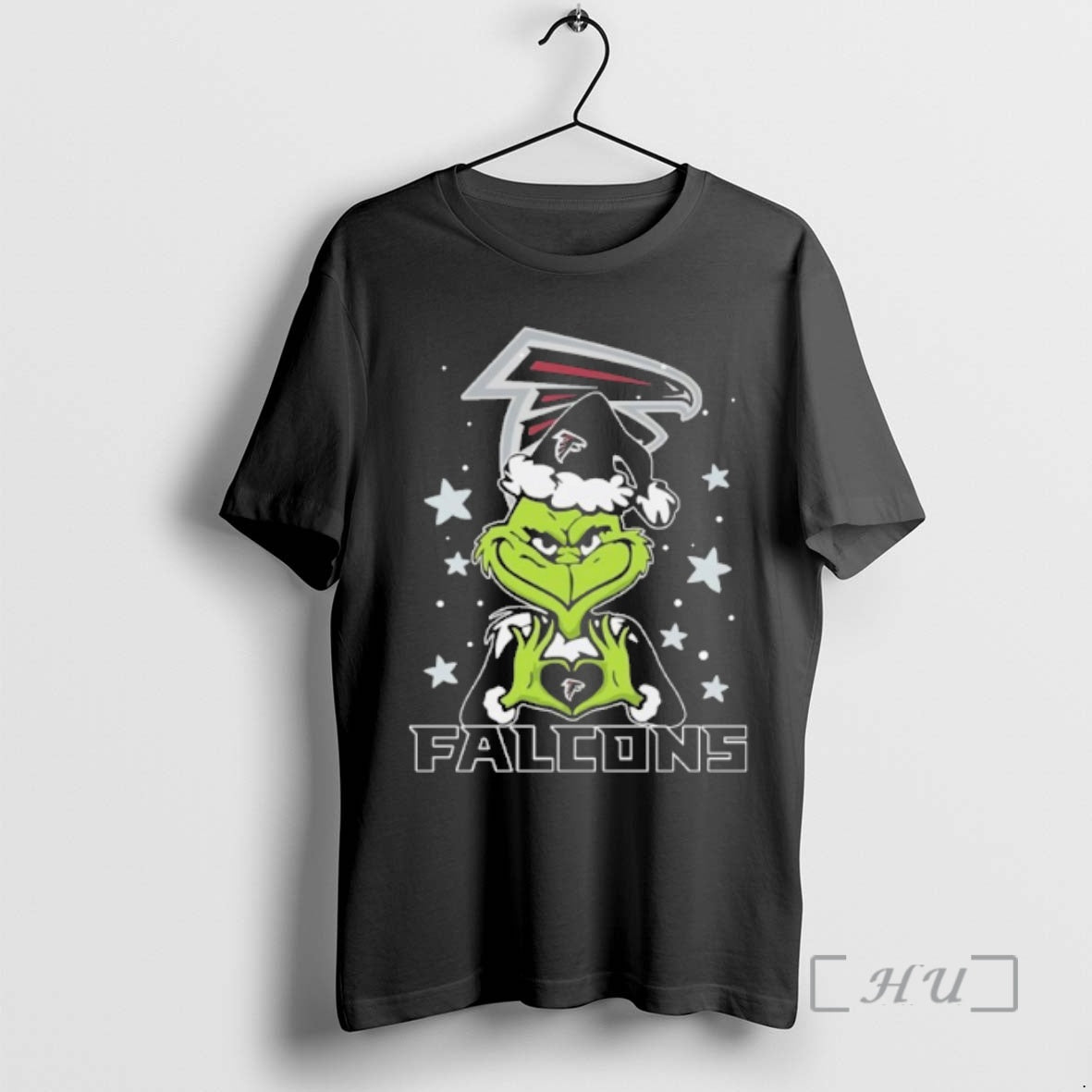 Officials Santa Grinch Heart Falcons Star T-Shirts, Hoodie, Sweatshirt | PopFlextees.com
