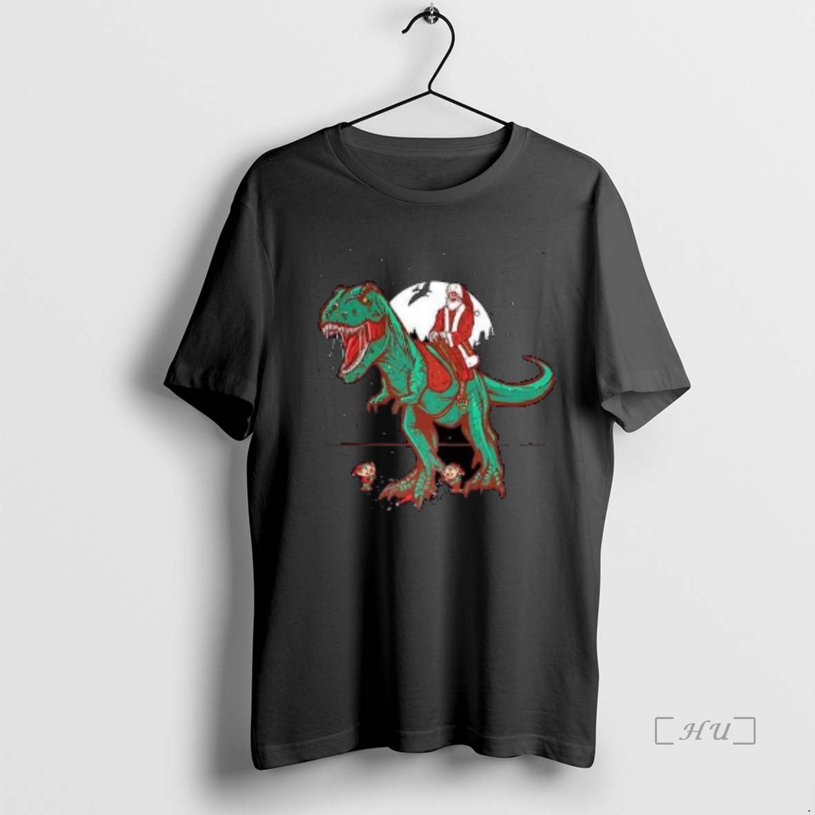 Officials Santa Rides A T Rex Jurassic Christmas Circle Black T-Shirts, Hoodie, Sweatshirt | PopFlextees.com