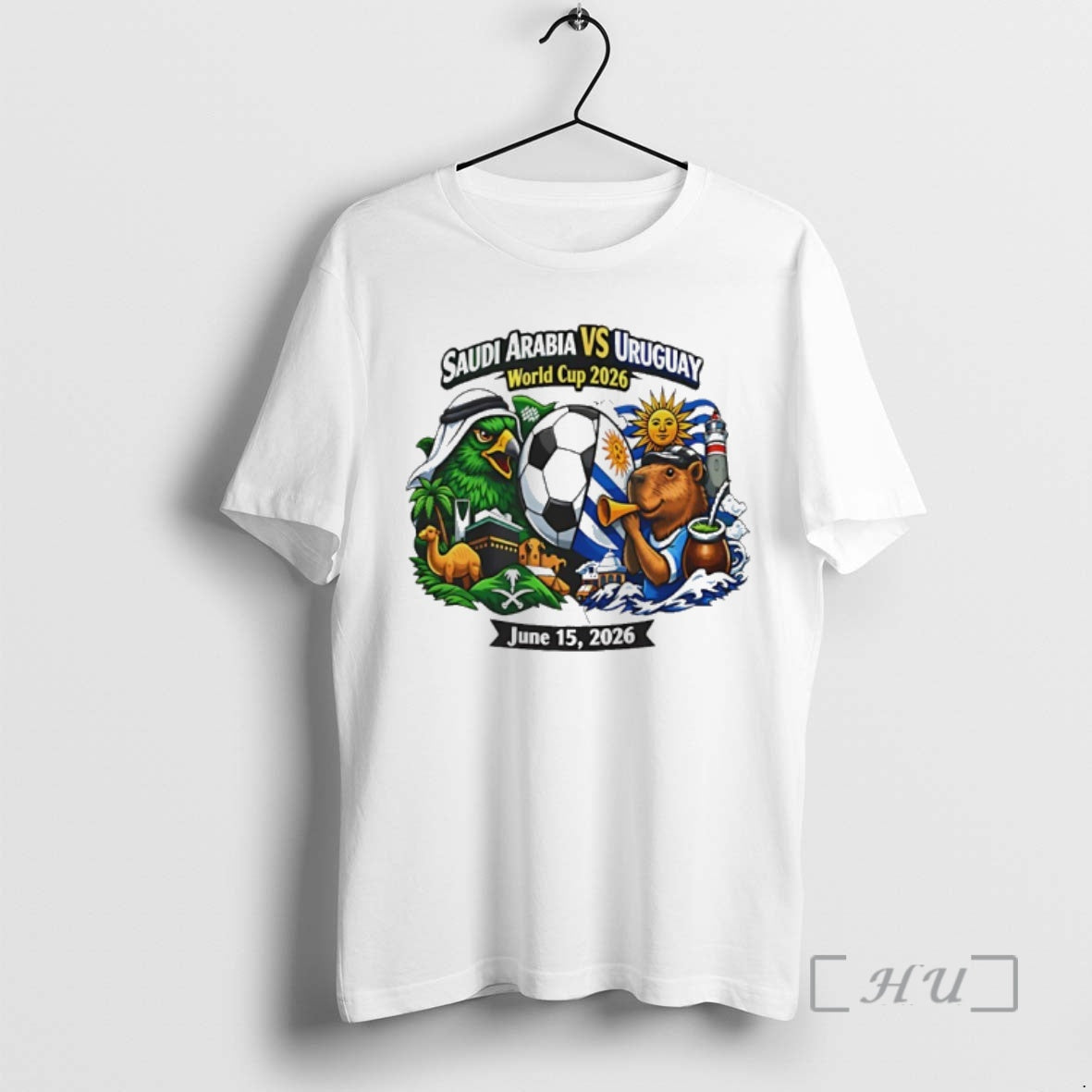 Officials Saudi Arabia Vs Uruguay 2026 World Cup Mascot T-Shirts, Hoodie, Sweatshirt | PopFlextees.com