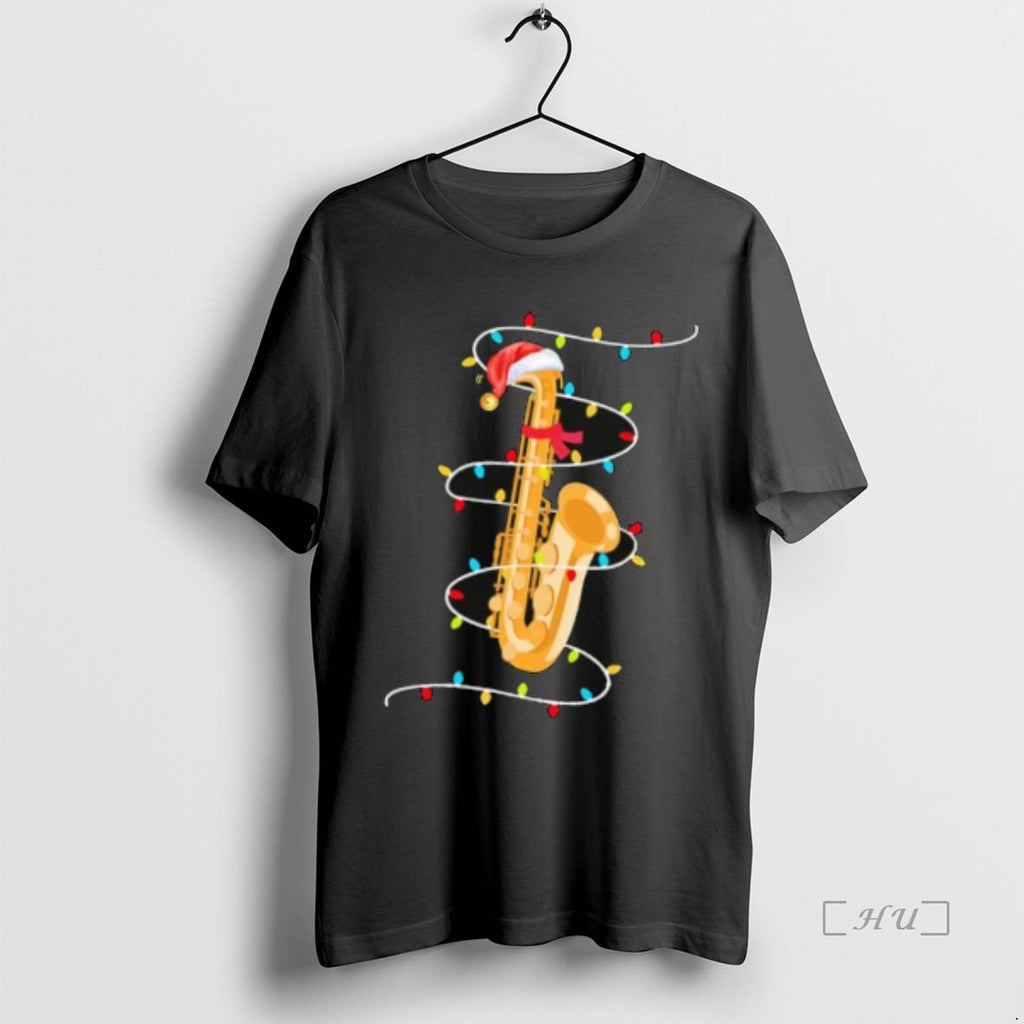 Officials Saxophone Christmas Lights Stylish T-Shirts, Hoodie, Sweatshirt | PopFlextees.com
