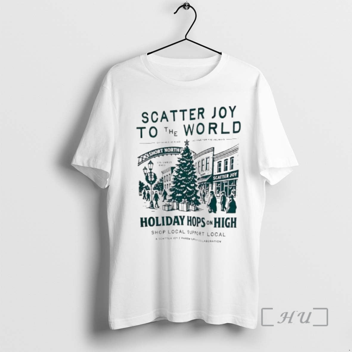 Officials Scatter Joy To The World Holiday Hops On High Short North Columbus Ohio Premium T-Shirts, Hoodie, Sweatshirt
