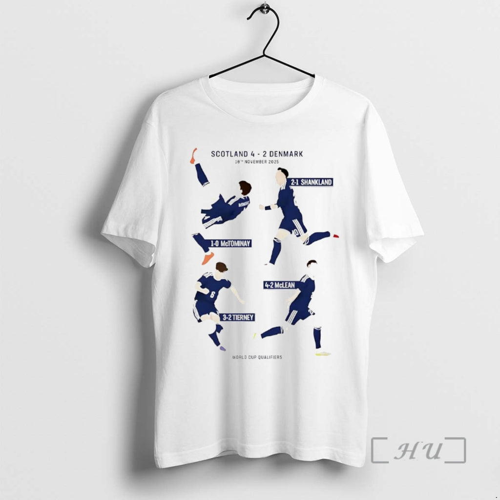 Officials Scotland 4 2 Denmark World Cup Qualifiers T-Shirts, Hoodie, Sweatshirt | PopFlextees.com