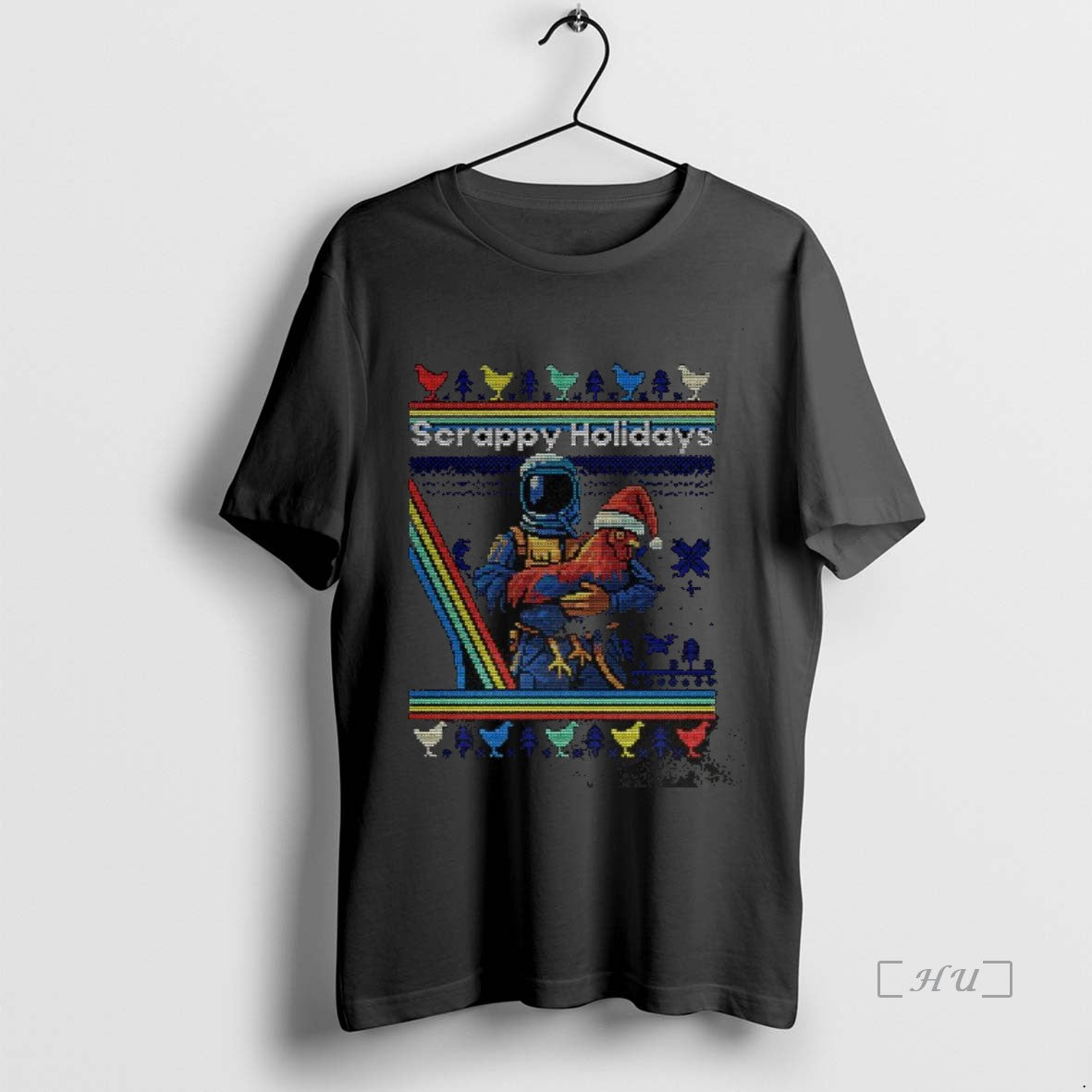 Officials Scrappy Holidays Pixel Art Ugly Christmas T-Shirts, Hoodie, Sweatshirt | PopFlextees.com