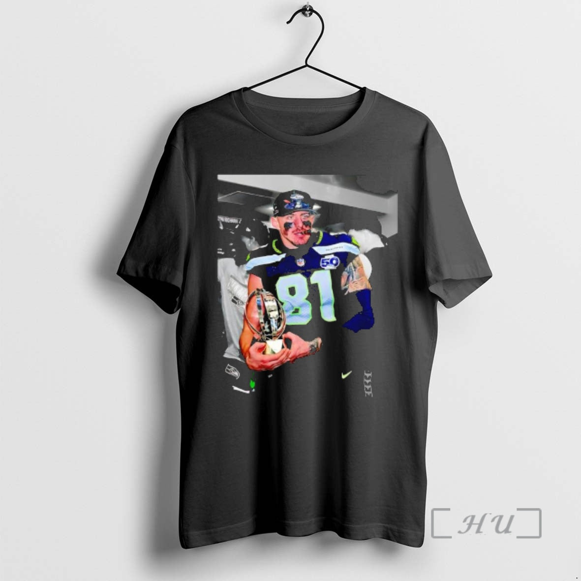 Officials Seahawks Eric Saubert 81 Smoking Graphic T-Shirts, Hoodie, Sweatshirt | PopFlextees.com